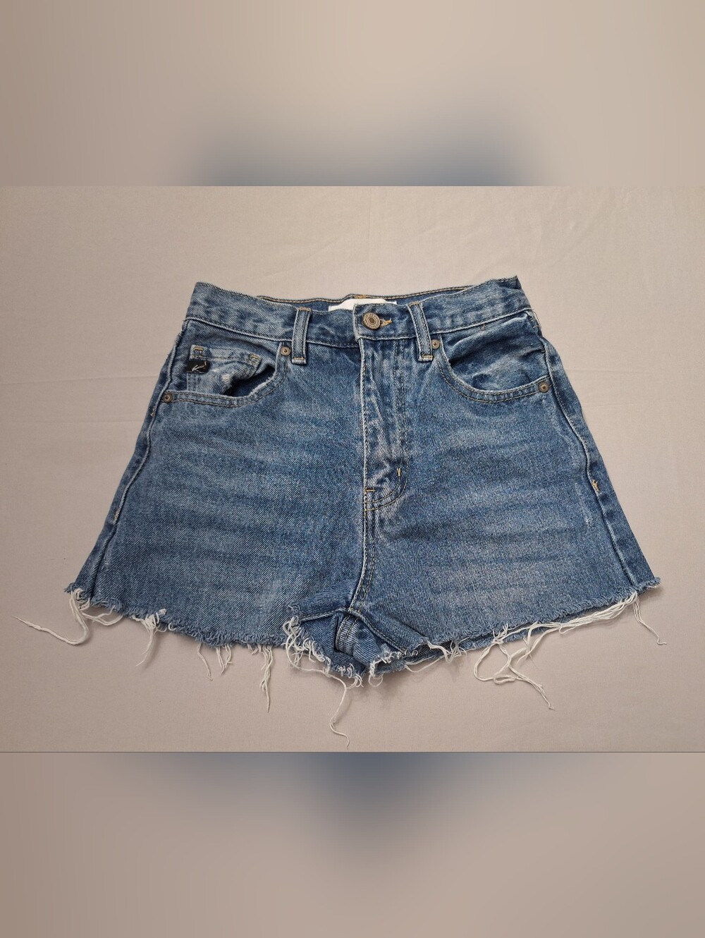 KanCan Distressed High Rise Light Blue Denim Cutoff Shorts